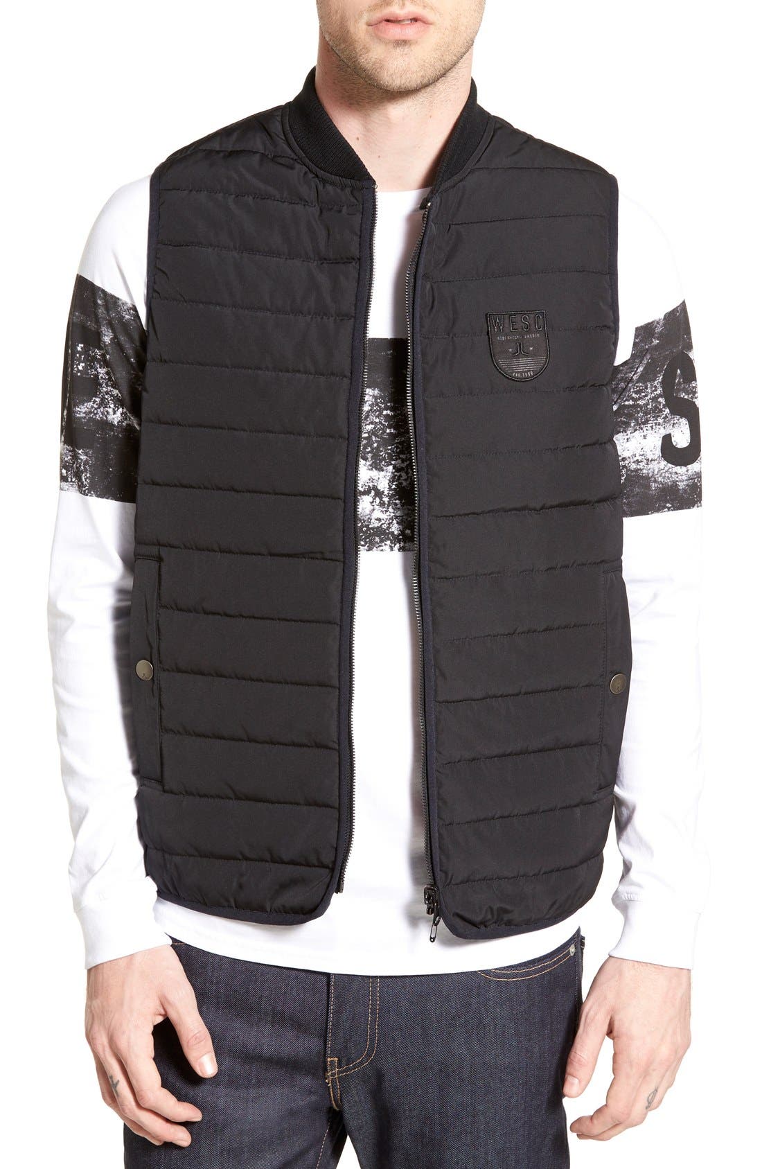 WeSC Quilted Zip Front Vest Nordstrom