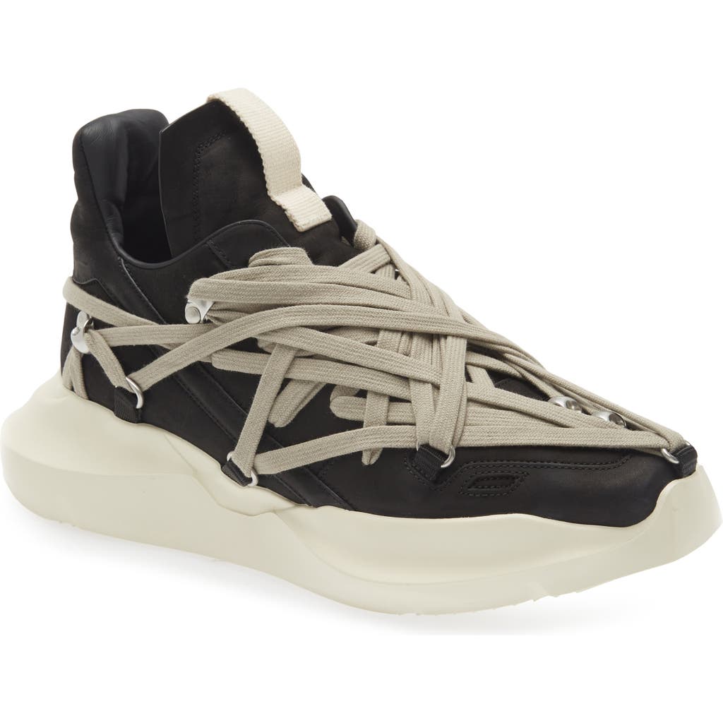 Rick Owens Megalace Running Shoe In Black