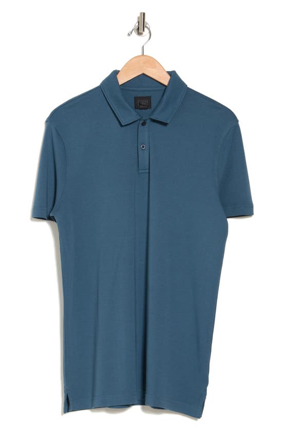 14th & Union Solid Interlock Polo In Teal India