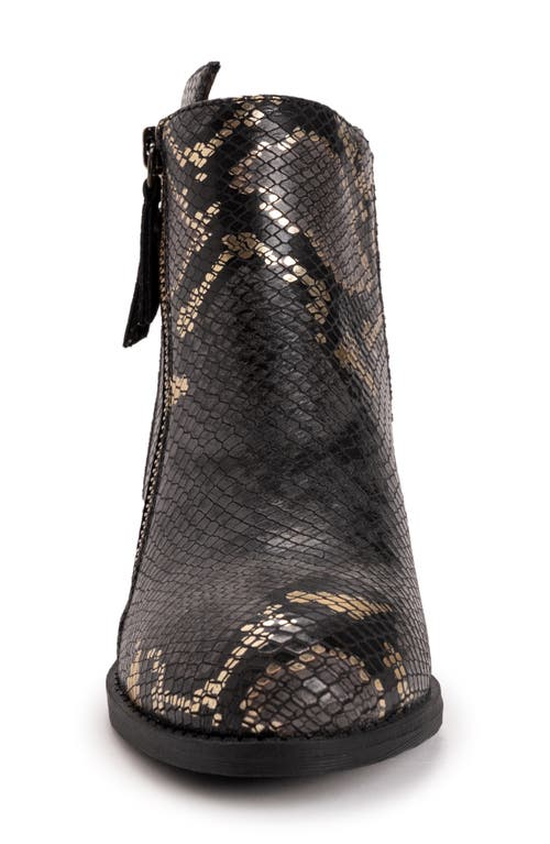 Muk Luks Yellowstone Yardley Bootie In Black Snake