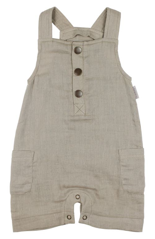 L'Ovedbaby Cuff Organic Cotton Short Overalls in Fawn at Nordstrom, Size 9-12M