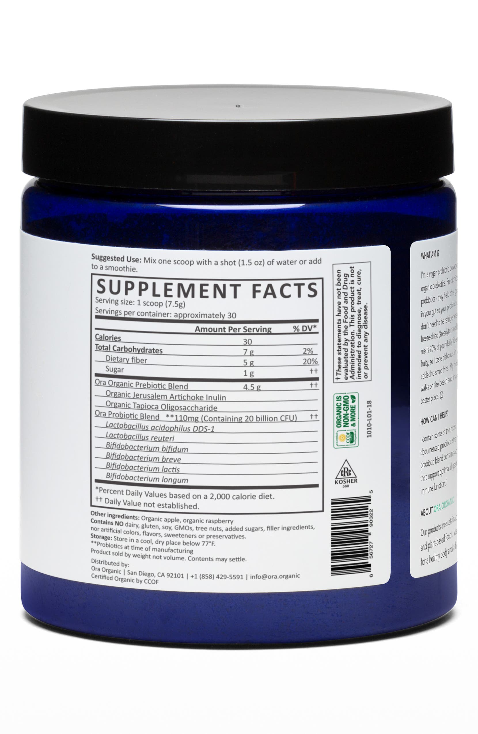 Ora Organic Trust Your Gut Vegan Probiotic & Prebiotic Ora Organic Trust Your Gut Vegan Probiotic & Prebiotic