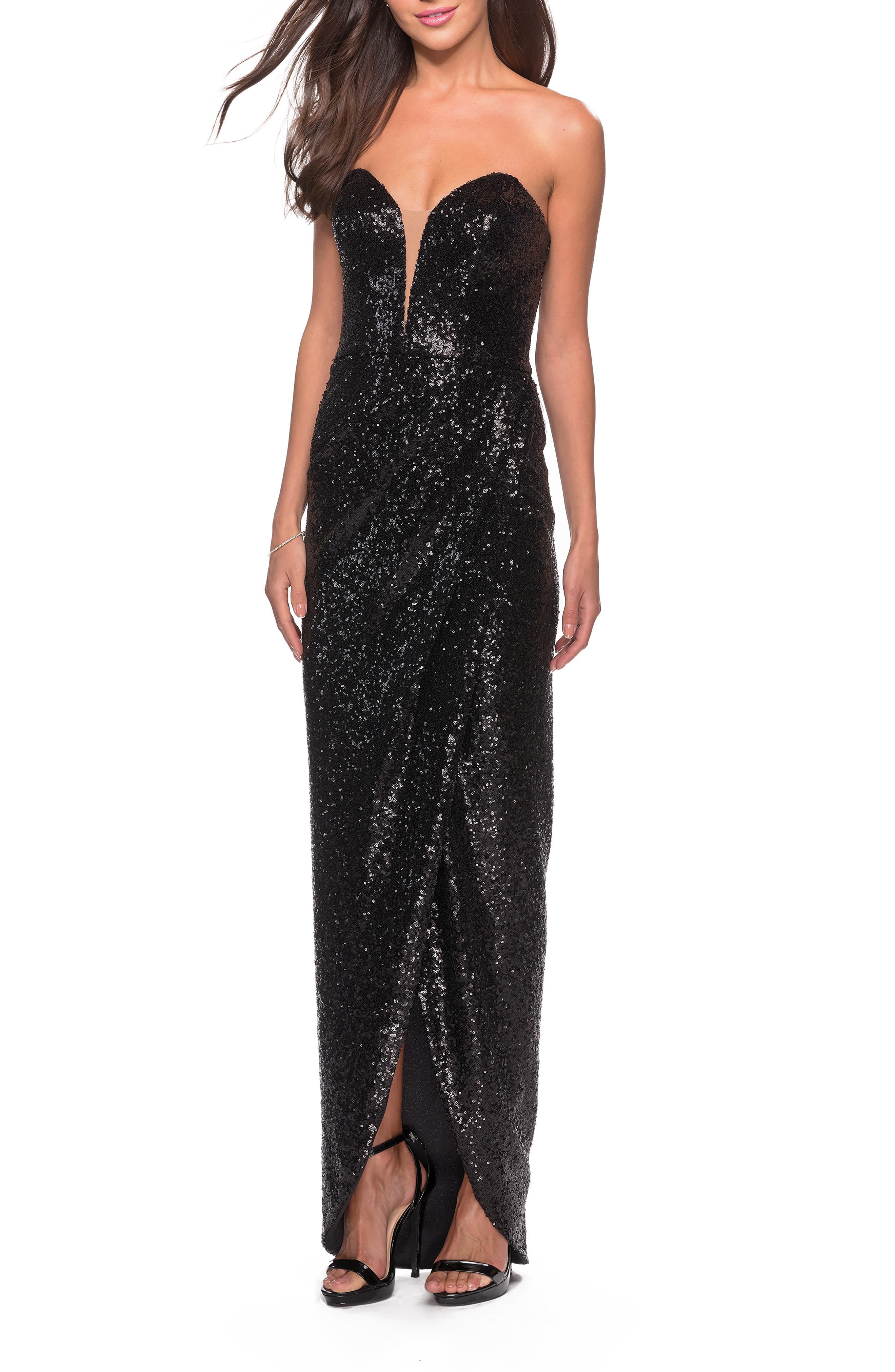 long black sparkle dress