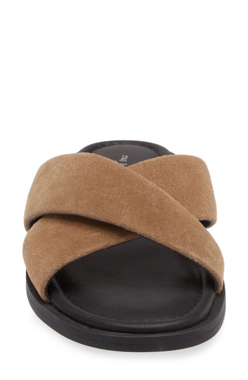 Shop Rag & Bone Geo Cross Strap Slide Sandal In Camel Suede