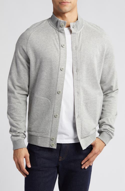 Crown Crafted Cotton & Cashmere French Terry Jacket in British Grey