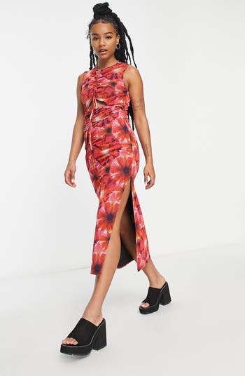 Topshop Petite Mesh Midi Dress Nordstromrack