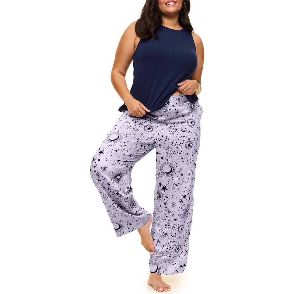 Adore Me Aerys Pajama Tank & Pants Set In Novelty Purple