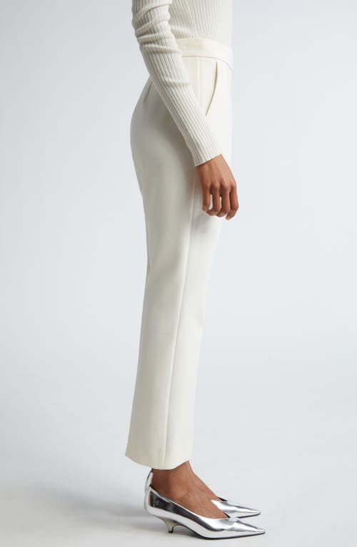 Shop Max Mara Parata Flare Leg Ankle Trousers In Vanilla