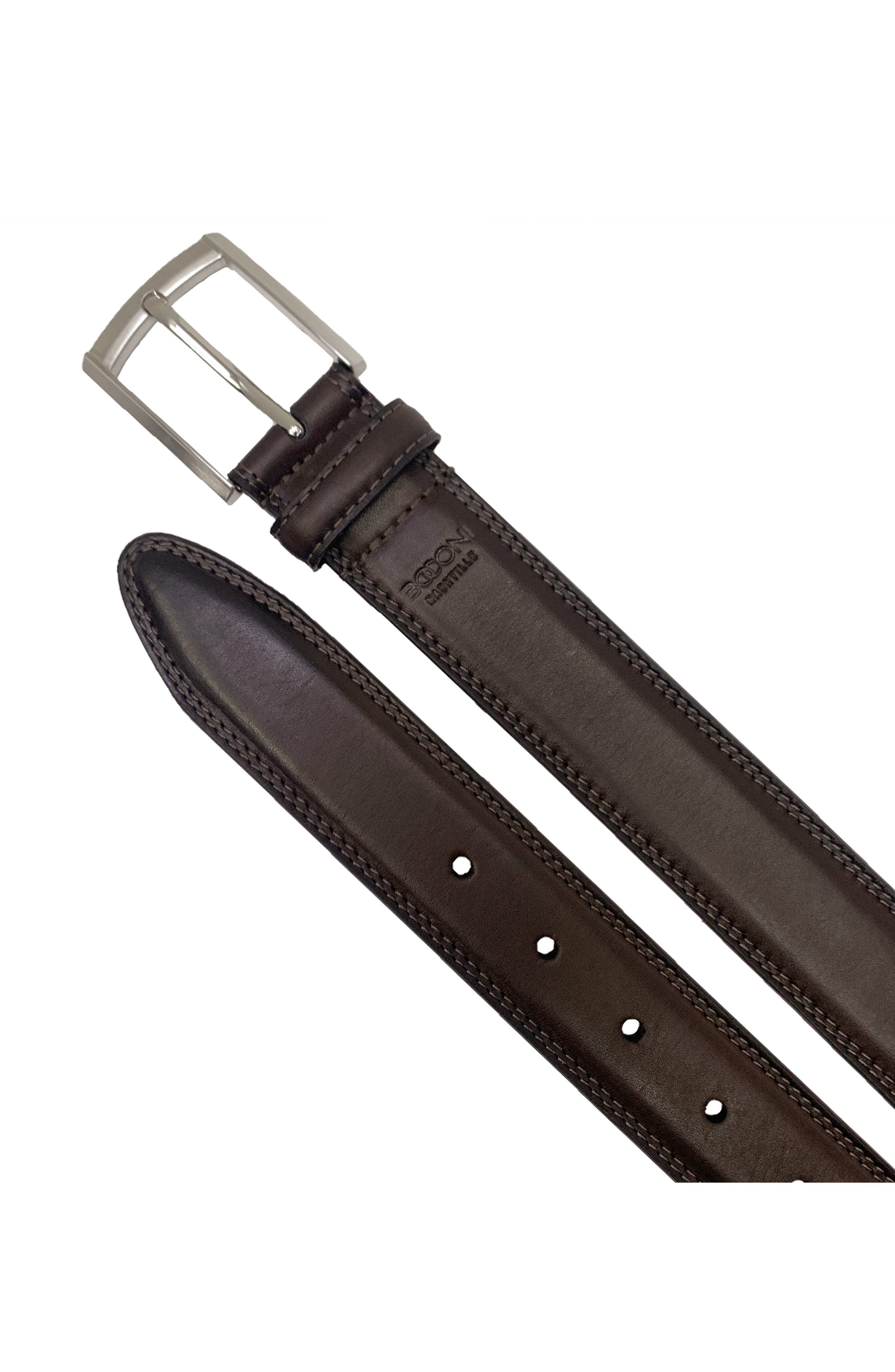 BOCONI Embossed Logo Leather Belt Nordstromrack