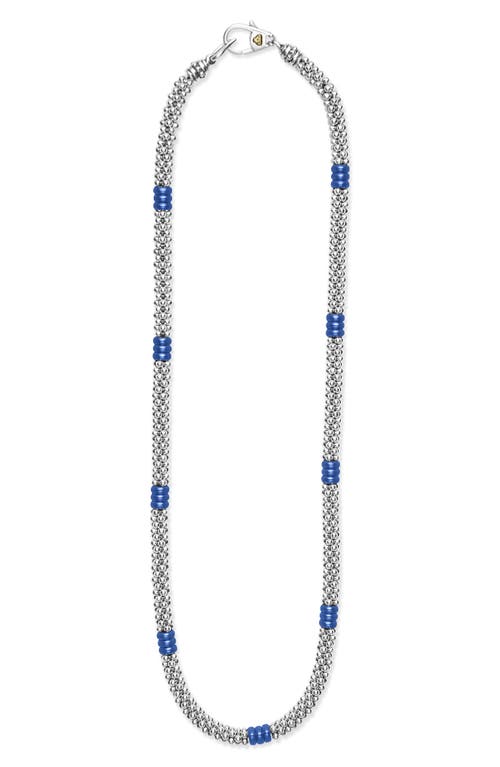 LAGOS Blue Caviar Ceramic Collar Necklace in Ultramarine at Nordstrom, Size 16