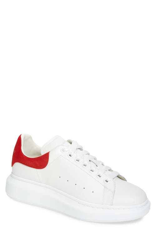 Shop Alexander Mcqueen Oversized Sneaker In White/lust Red