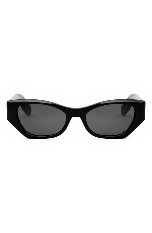 Dior Lady 95.22 B1i 53mm Butterfly Sunglasses In Black