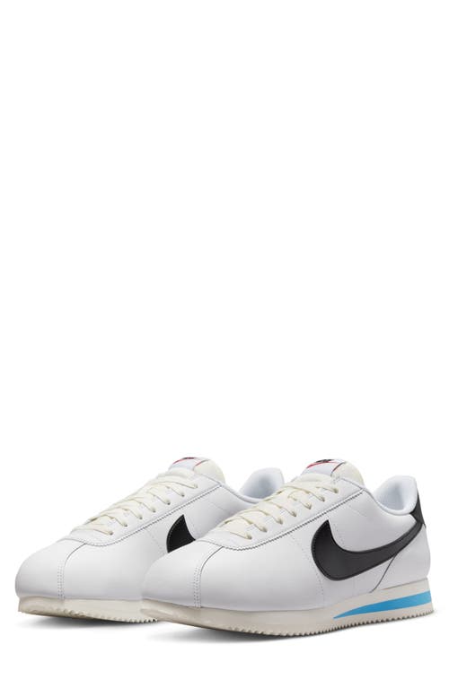 Shop Nike Cortez Sneaker In White/black/blue