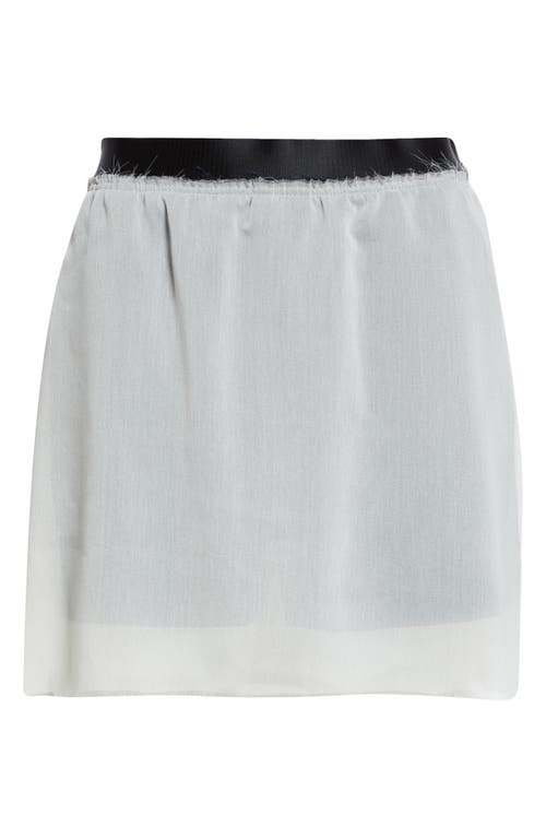 Mixed Media Layered Shorts in White