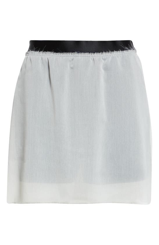 Undercover Mixed Media Layered Shorts In White