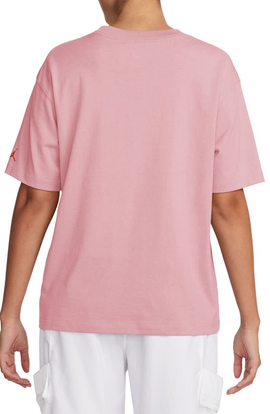 Shop Jordan Flight Heritage Graphic T-shirt In Pink Glaze/ Cosmic Clay