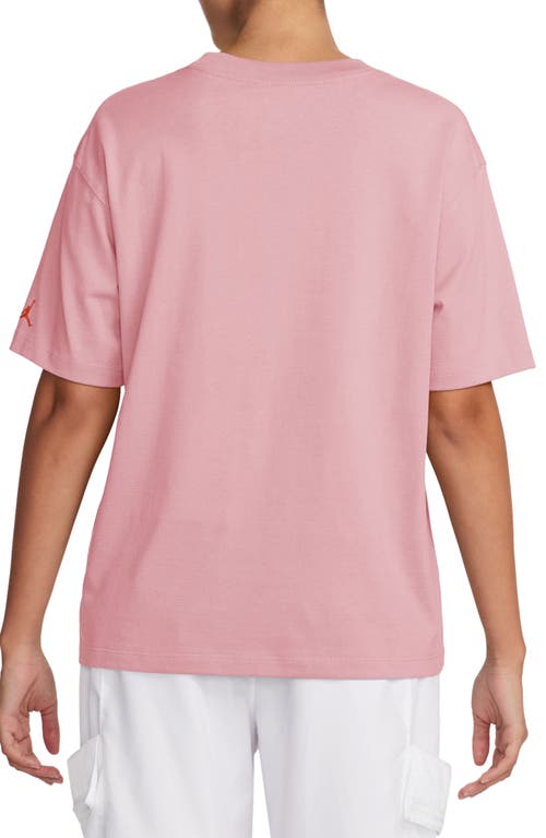 Shop Jordan Flight Heritage Graphic T-shirt In Pink Glaze/cosmic Clay