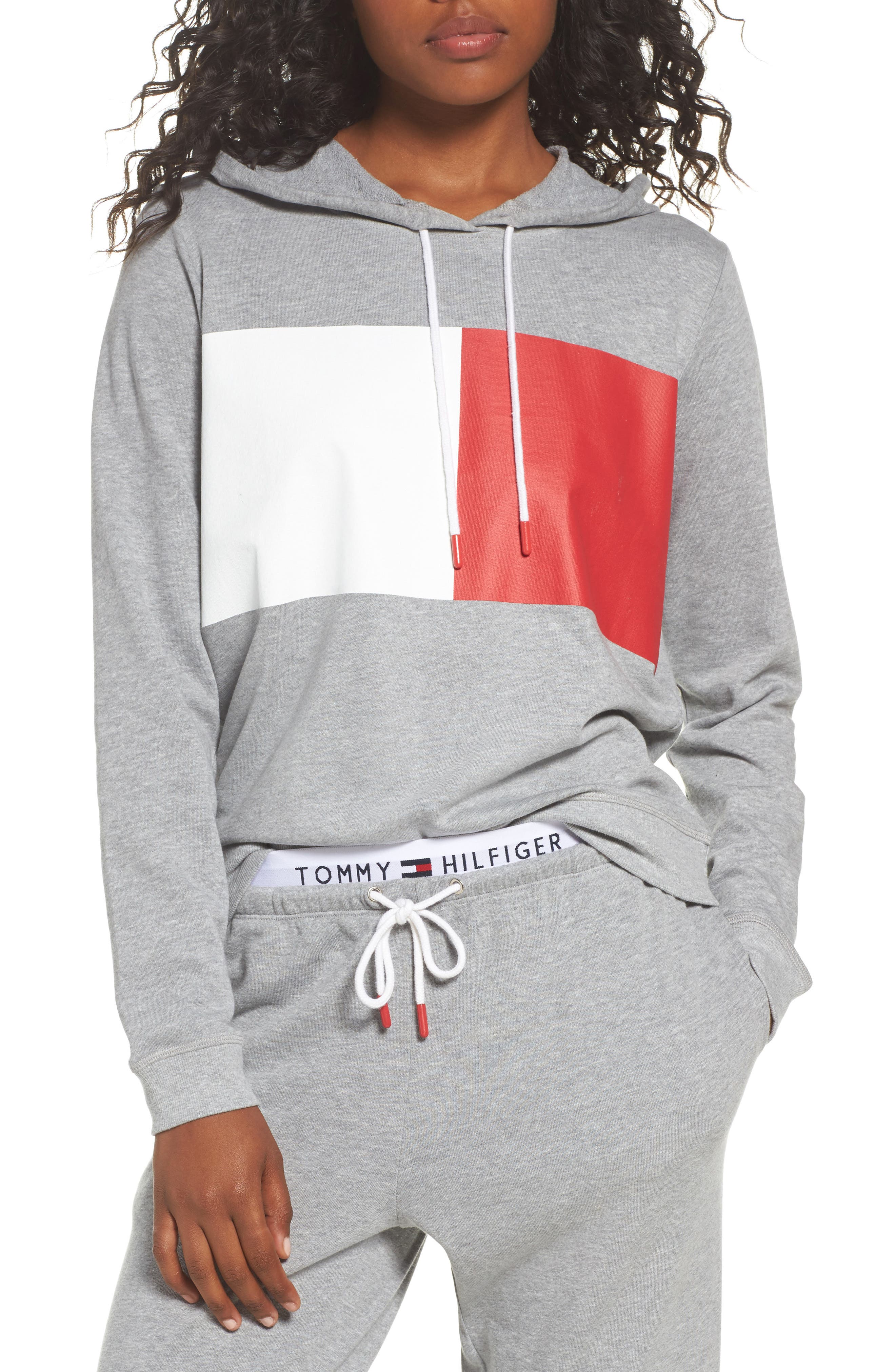 tommy hilfiger retro cropped hoodie