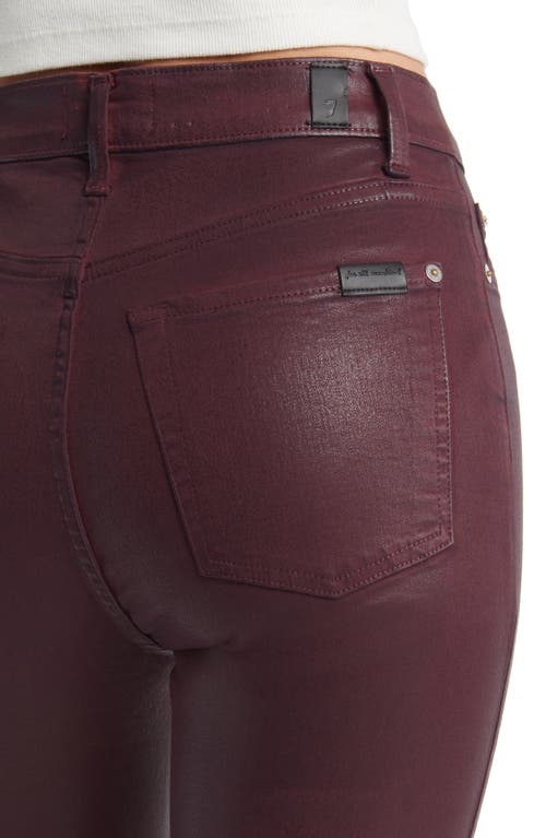 7 FOR ALL MANKIND 7 FOR ALL MANKIND COATED HIGH WAIST ANKLE SKINNY JEANS 