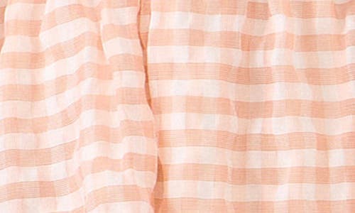 English Factory Gingham Smocked Minidress In White/coral
