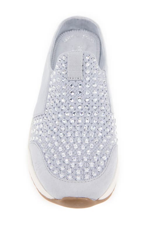 Reaction Kenneth Cole Carol Crystal Mule Sneaker In Mid Grey Knit