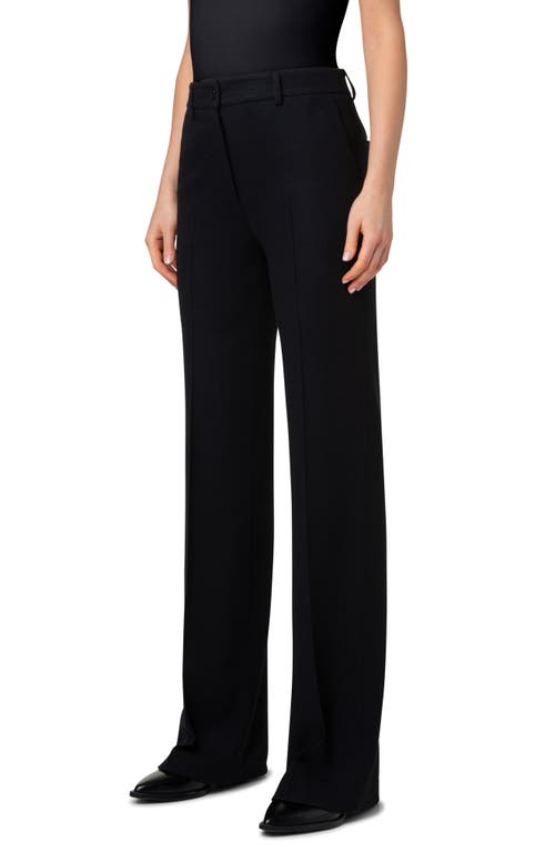 Akris Punto Faysa Wool Felt Trousers In Black