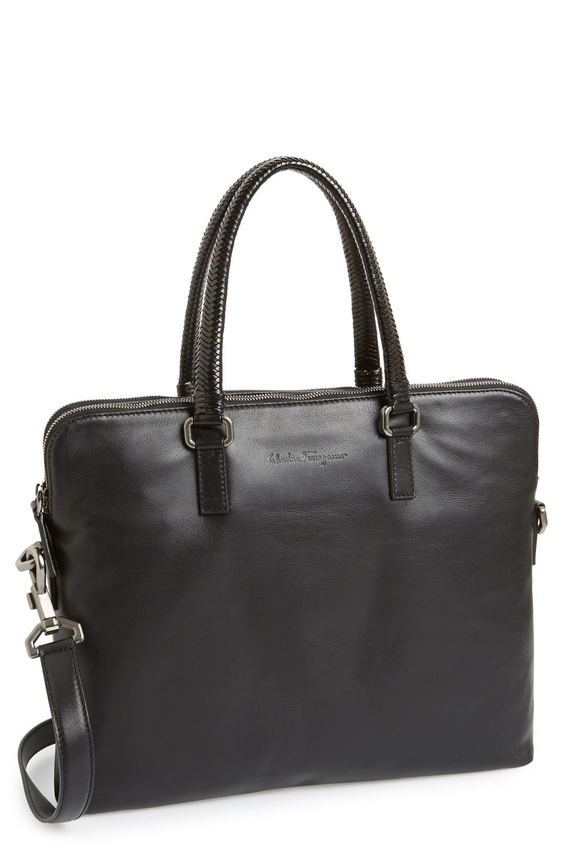 Salvatore Ferragamo 'Berlino' Leather Laptop Briefcase Nordstrom