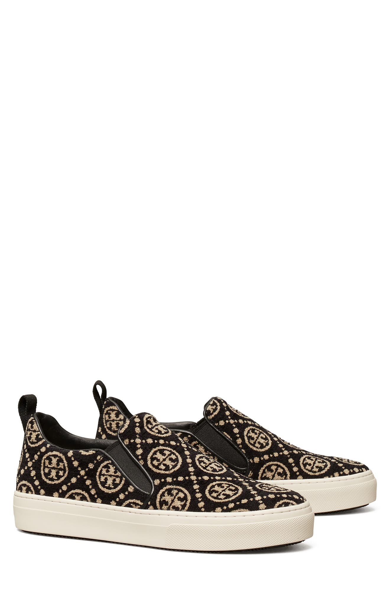 tory burch black slip on sneakers