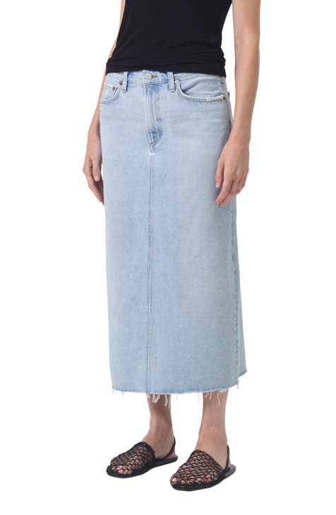 Nordstrom plus 2024 size denim skirt