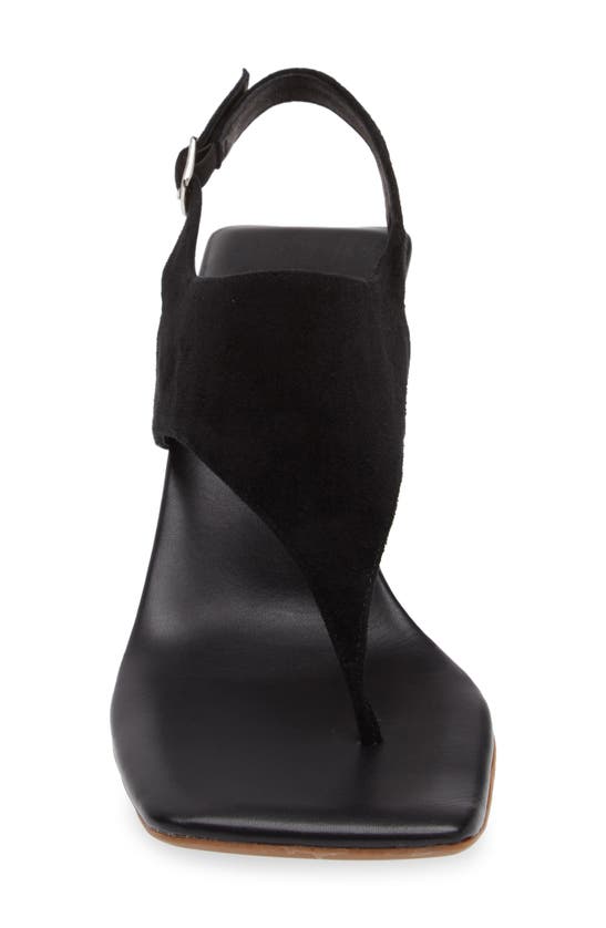 Shop Jeffrey Campbell Midsummer T-strap Wedge Sandal In Black Suede Tan Stack