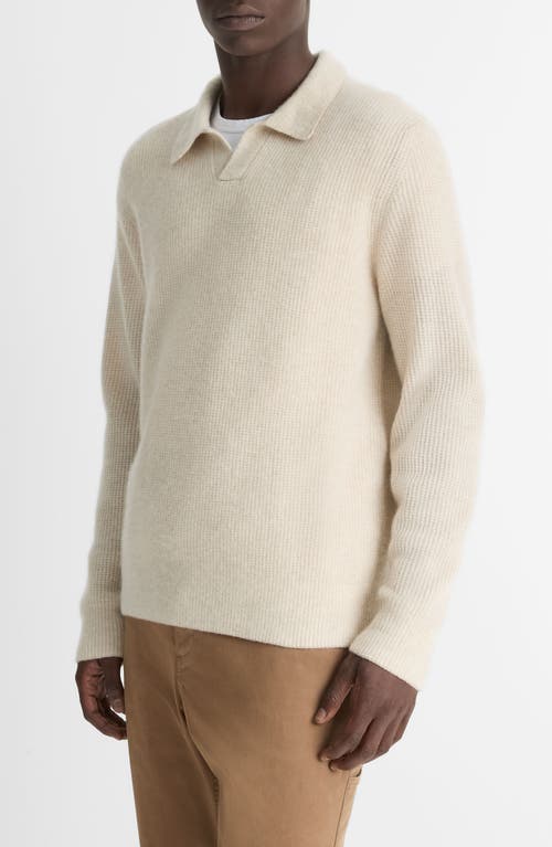 VINCE VINCE THERMAL KNIT BOILED CASHMERE SWEATER 