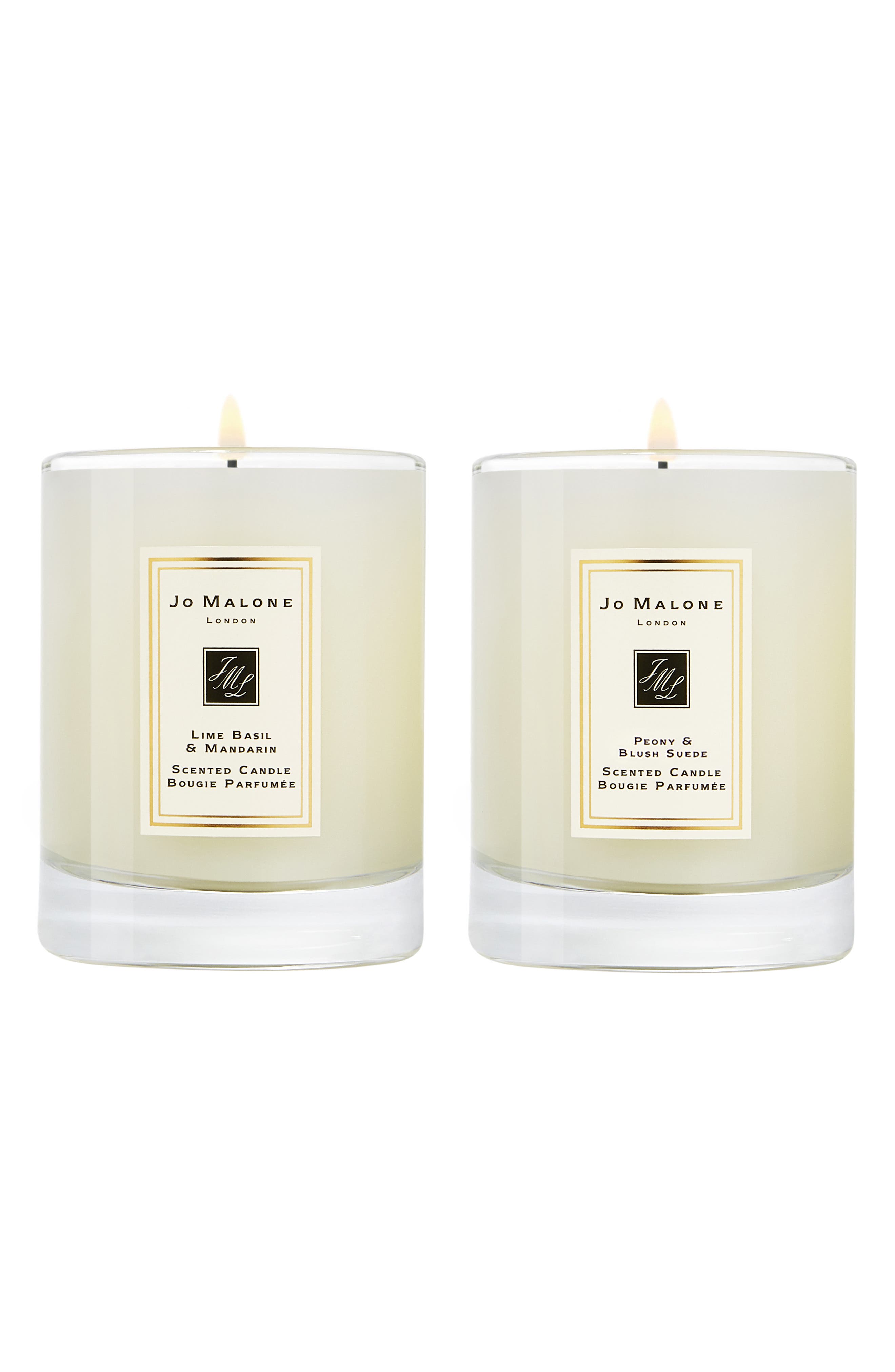 Jo Malone London™ Lime Basil & Mandarin and Peony & Blush Suede Travel Candle Duo (Nordstrom