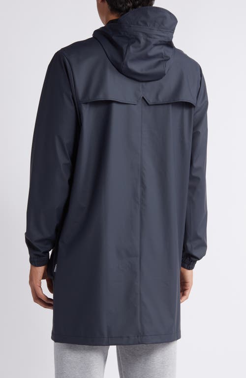 Shop Rains Waterproof Hooded Rain Jacket In Navy