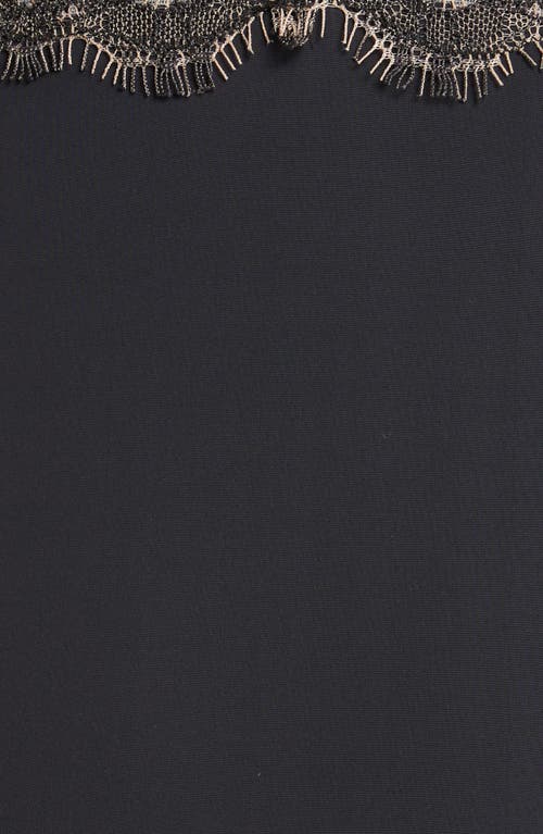 Shop Skarlett Blue Entice Lace Cup Underwire Teddy In Black/nylon