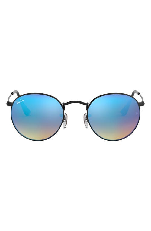 Ray-Ban 53mm Mirrored Phantos Sunglasses in Black Blue at Nordstrom