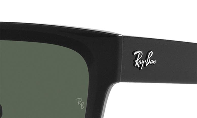 Ray Ban Warren 57mm Rectangular Sunglasses In Black
