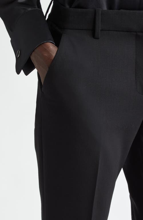 Lafayette 148 New York Manhattan Stretch Wool Cigarette Pants In Black