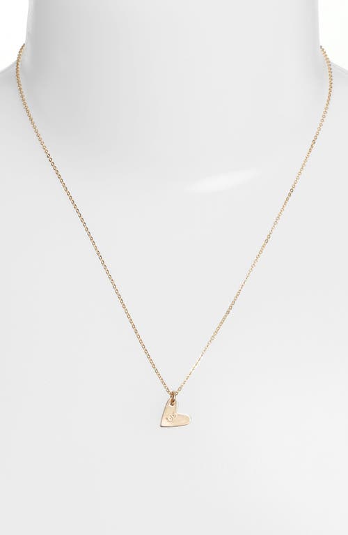 Nashelle 14k-gold Fill Initial Mini Heart Pendant Necklace In Gold/b