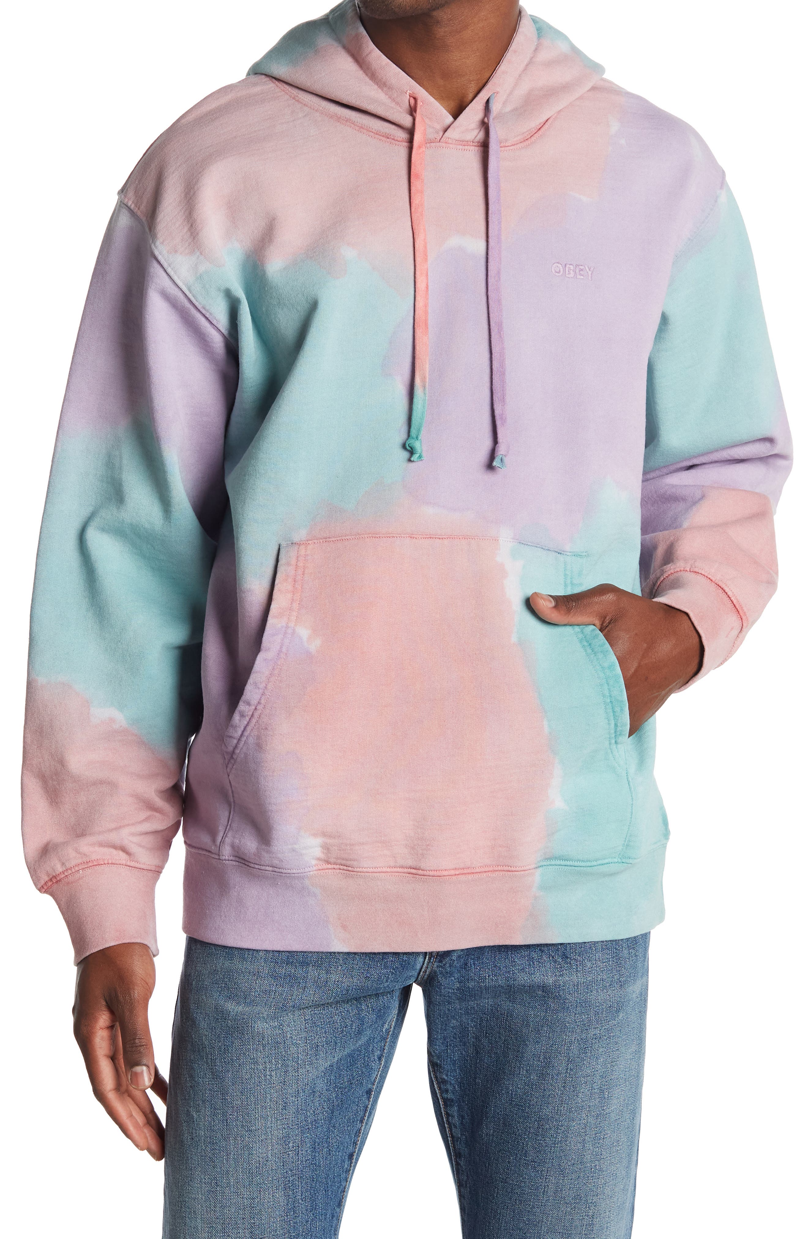 obey hoodie tie dye