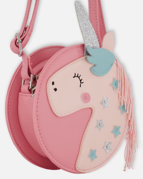 Shop Deux Par Deux Girl's Pu Unicorn Bag Pink In Pink Unicorn