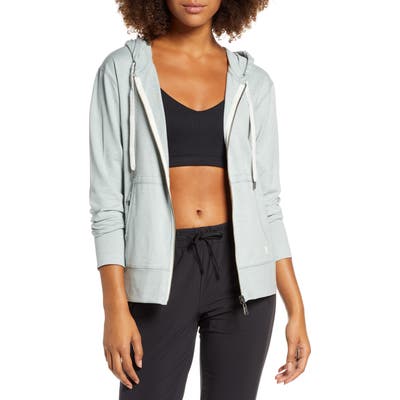 Vuori Performance Zip Front Hoodie, Grey