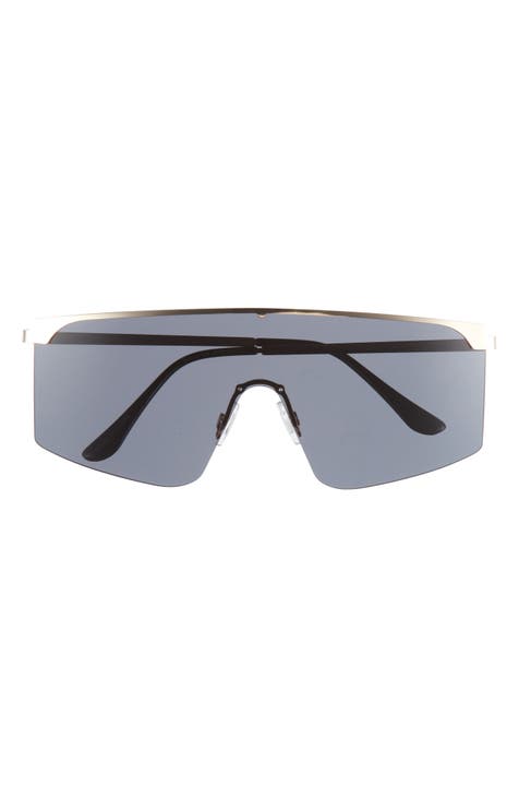 59mm Flat Top Rimless Shield Sunglasses