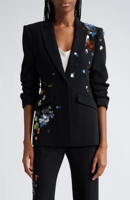 CINQ À SEPT CINQ À SEPT CHEYENNE SEQUIN FLOWER BLAZER 