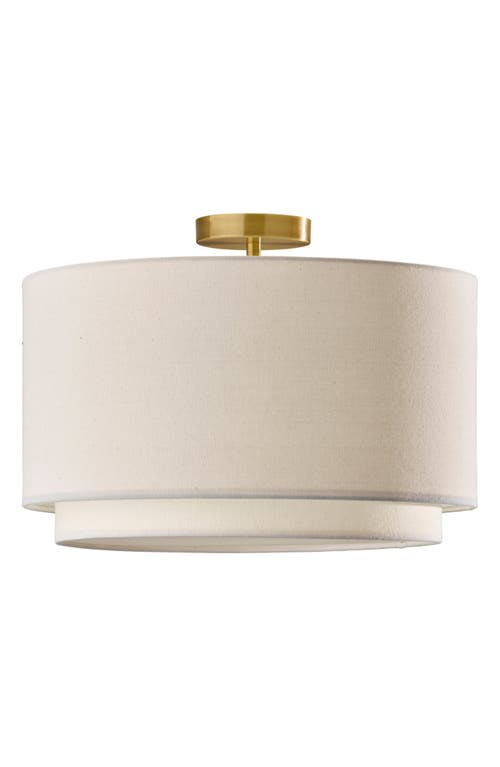 ADESSO LIGHTING Finley Flush Mount Ceiling Light Fixture in Antique Brass at Nordstrom