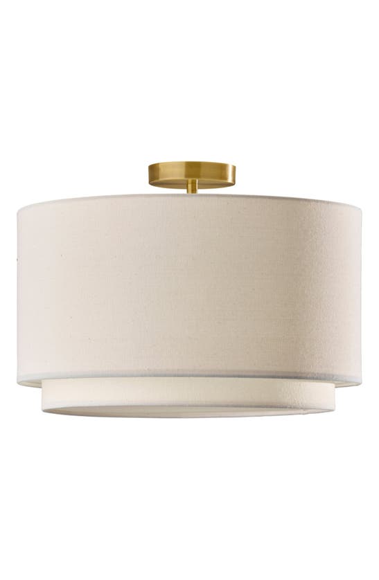 Adesso Lighting Finley Flush Mount Ceiling Light Fixture In Antique Brass