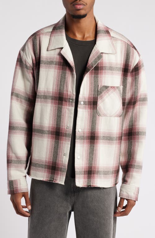 Shop Elwood Teen Spirit Plaid Cotton Flannel Shacket In Toby Plaid