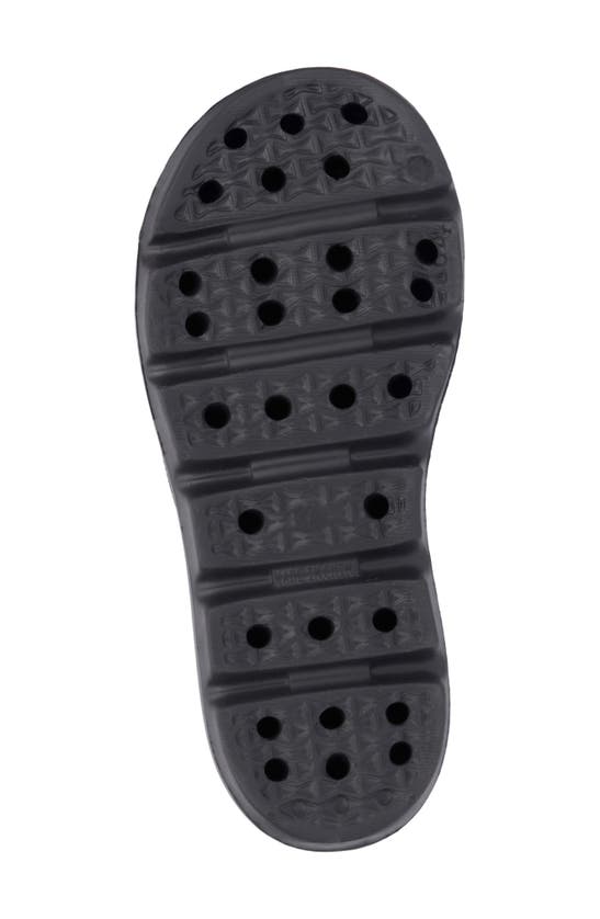 Olivia Miller Glitter Gaze Platform Slide Sandal In Black