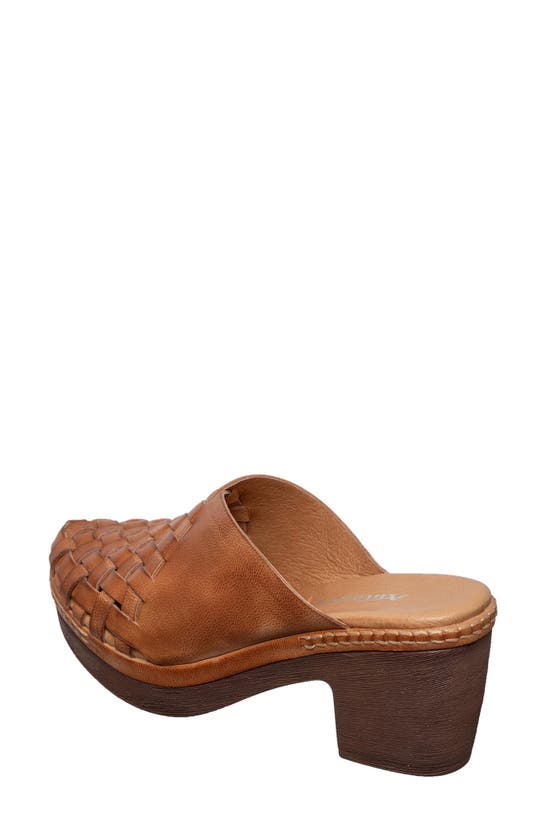 Antelope Senna Woven Clog In Tan Leather