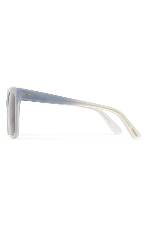 Toms Natasha 53mm Polarized Square Sunglasses In Chalky Blue Fade/dark Grey