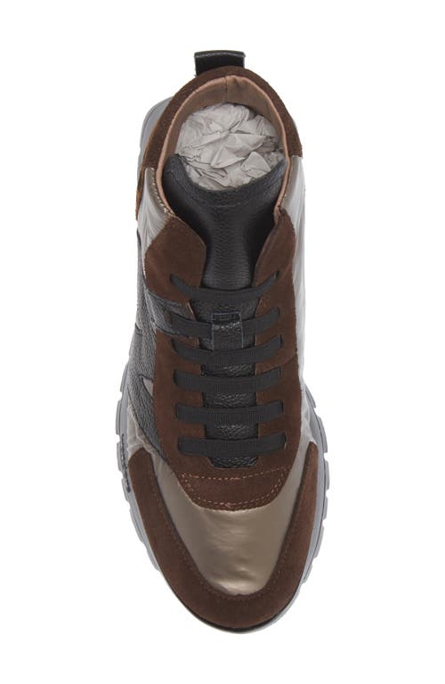 Wonders Fashion High-top Sneaker In Brown Maroon Leo Combo